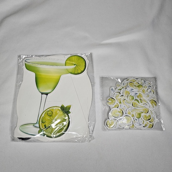 New Tini Bit Older Lime Martini Birthday Party Green Banner Confetti Margarita - Picture 2 of 12